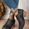 Black Suede Block Heel Ankle Boot